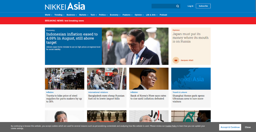 Leading News portal around asia
